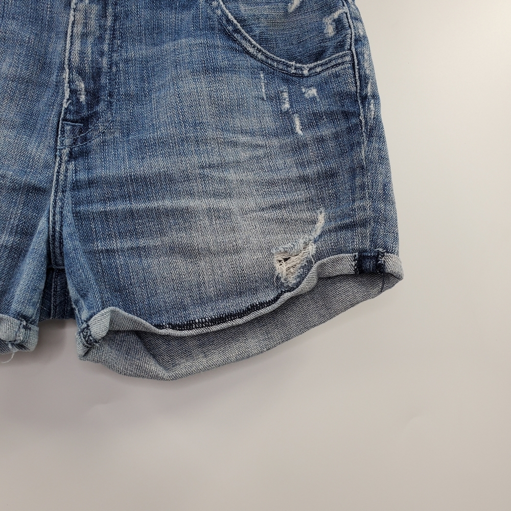 Wildfox Liv Boyfriend Short Distressed Jeans Blue - Picture 6 of 14